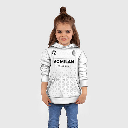 Детская толстовка AC Milan Champions Униформа / 3D-Белый – фото 4