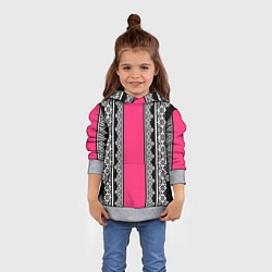 Толстовка-худи детская Lace white Белое кружево, цвет: 3D-меланж — фото 2