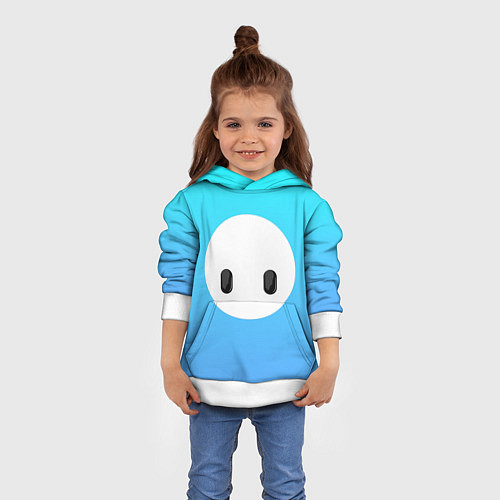 Детская толстовка Fall Guy blue / 3D-Белый – фото 4