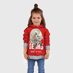 Толстовка-худи детская ЛУФФИ 5 ГИР ONE PIECE На луне, цвет: 3D-меланж — фото 2