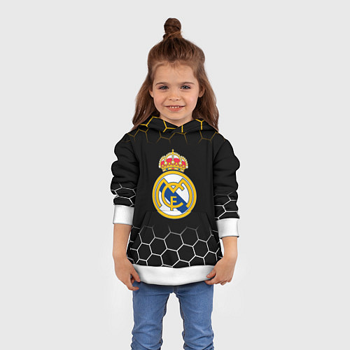 Детская толстовка Real madrid соты / 3D-Белый – фото 4