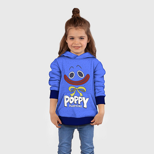 Детская толстовка Poppy Playtime Huggy Wuggy / 3D-Синий – фото 4