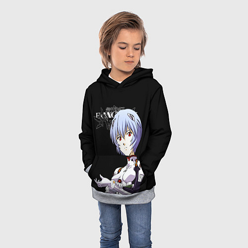Детская толстовка АЯНАМИ РЕЙ ЕВА-00 ЕВАНГЕЛИОН / 3D-Меланж – фото 3