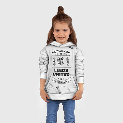 Детская толстовка Leeds United Football Club Number 1 Legendary / 3D-Белый – фото 4