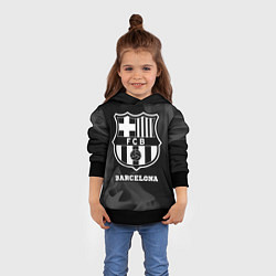 Толстовка-худи детская Barcelona Sport на темном фоне, цвет: 3D-черный — фото 2