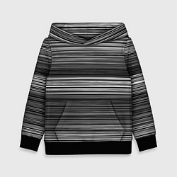 Детская толстовка Black and white thin stripes Тонкие полосы