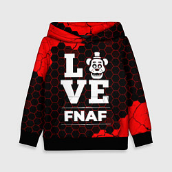 Толстовка-худи детская FNAF Love Классика, цвет: 3D-черный