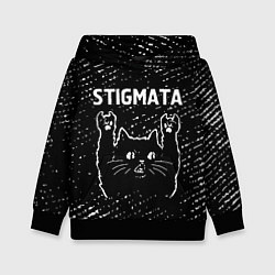 Толстовка-худи детская Группа Stigmata и Рок Кот, цвет: 3D-черный