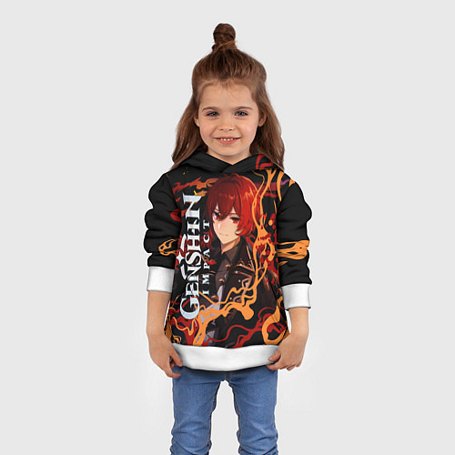 Детская толстовка Дилюк-полуночный герой / 3D-Белый – фото 4