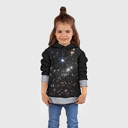 Толстовка-худи детская Новое изображение ранней вселенной от Джеймса Уэбб, цвет: 3D-меланж — фото 2