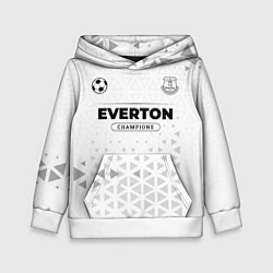 Толстовка-худи детская Everton Champions Униформа, цвет: 3D-белый