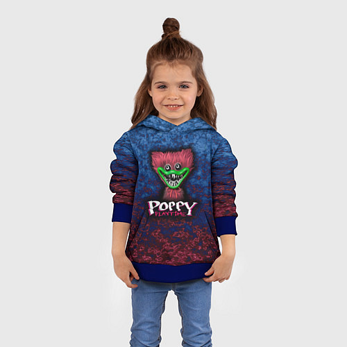Детская толстовка Poppy playtime Haggy Waggy Хагги Вагги Поппи плейт / 3D-Синий – фото 4