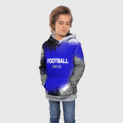 Толстовка-худи детская Sports club FOOTBALL, цвет: 3D-меланж — фото 2