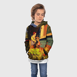 Толстовка-худи детская Hello Neighbor Привет сосед Сосед поливает, цвет: 3D-белый — фото 2