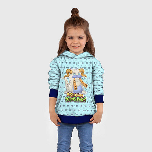 Детская толстовка My Singing Monsters - Гуджуб / 3D-Синий – фото 4