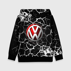 Толстовка-худи детская Volkswagen Трещины, цвет: 3D-черный