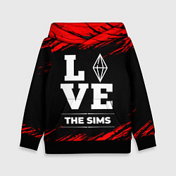 Толстовка-худи детская The Sims Love Классика, цвет: 3D-черный