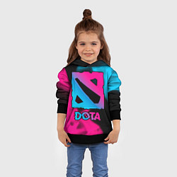 Толстовка-худи детская Dota Neon Gradient, цвет: 3D-черный — фото 2