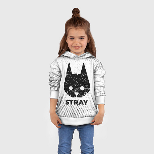 Детская толстовка Stray с потертостями на светлом фоне / 3D-Белый – фото 4