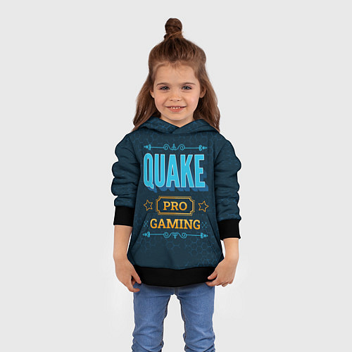 Детская толстовка Игра Quake: pro gaming / 3D-Черный – фото 4
