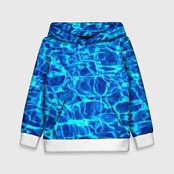 Толстовка-худи детская Текстура поверхности воды, цвет: 3D-белый