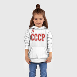 Толстовка-худи детская СССР - Союз Советских Социалистических Республик, цвет: 3D-белый — фото 2