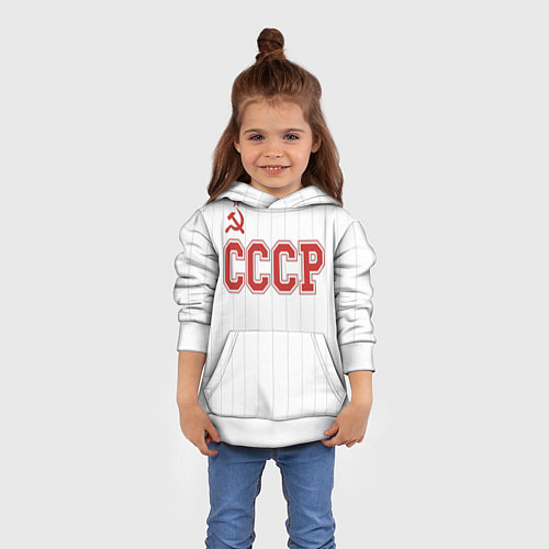 Детская толстовка СССР - Союз Советских Социалистических Республик / 3D-Белый – фото 4