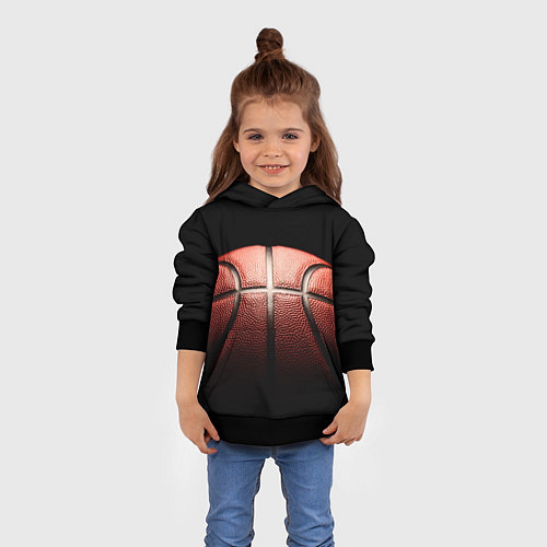 Детская толстовка Basketball ball / 3D-Черный – фото 4
