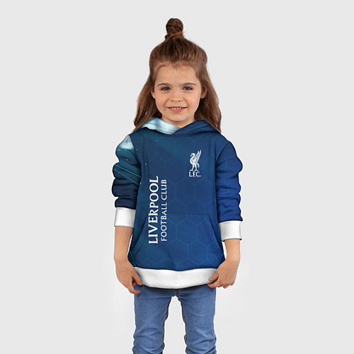Детская толстовка Liverpool Соты Абстракция / 3D-Белый – фото 4