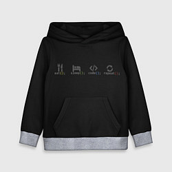 Детская толстовка Eat sleep code repeat!