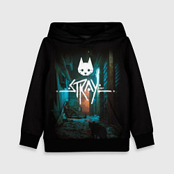 Детская толстовка Stray кот в ночи