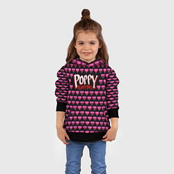 Толстовка-худи детская Poppy Playtime - Kissy Missy Pattern - Huggy Wuggy, цвет: 3D-черный — фото 2