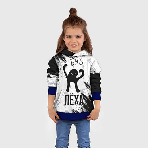 Детская толстовка Кот ъуъ Лёха / 3D-Синий – фото 4