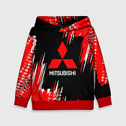 Толстовка-худи детская Mitsubishi - краска, цвет: 3D-красный
