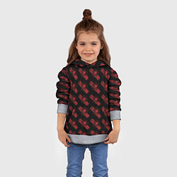 Толстовка-худи детская Cult of the lamb pattern, цвет: 3D-меланж — фото 2