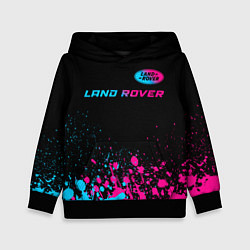 Детская толстовка Land Rover - neon gradient: символ сверху