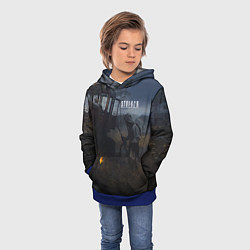 Толстовка-худи детская STALKER Одиночка Нашёл Артефакт, цвет: 3D-синий — фото 2