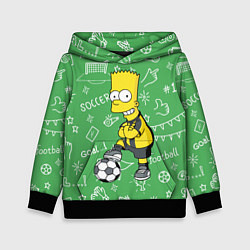 Детская толстовка Барт Симпсон - крутой футболист!