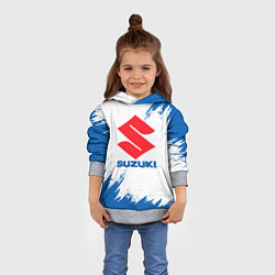 Толстовка-худи детская Suzuki - texture, цвет: 3D-меланж — фото 2