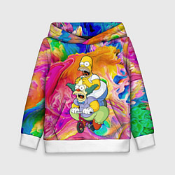 Детская толстовка Гомер Симпсон и клоун Красти едут на детском велос