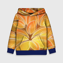 Толстовка-худи детская Волшебные лепестки, цвет: 3D-синий