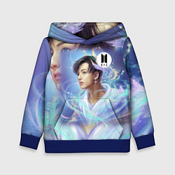 Толстовка-худи детская BTS JK, цвет: 3D-синий
