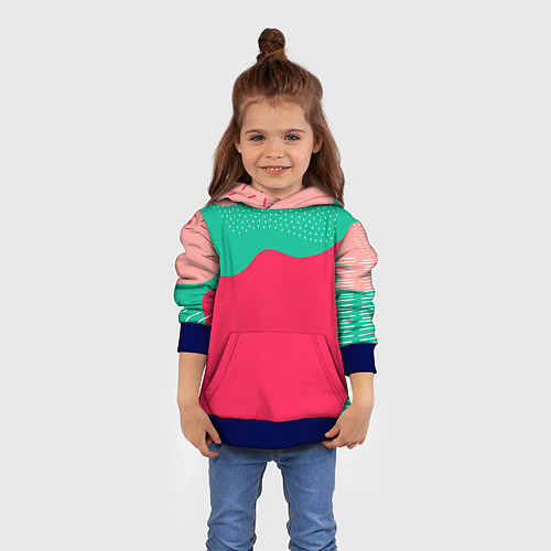 Детская толстовка Красочные пятна - абстракция / 3D-Синий – фото 4