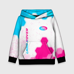 Детская толстовка Land Rover neon gradient style: надпись, символ