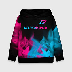 Детская толстовка Need for Speed - neon gradient: символ сверху