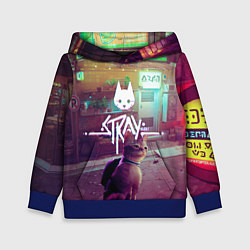 Детская толстовка Stray - котик - neon