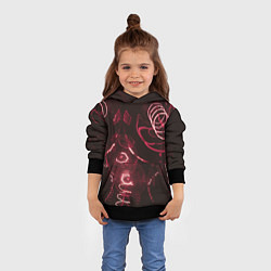 Толстовка-худи детская Неоновые тусклые фонари, цвет: 3D-черный — фото 2