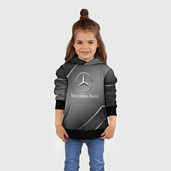 Толстовка-худи детская Mercedes Карбон, цвет: 3D-черный — фото 2