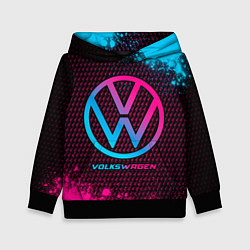 Толстовка-худи детская Volkswagen - neon gradient, цвет: 3D-черный