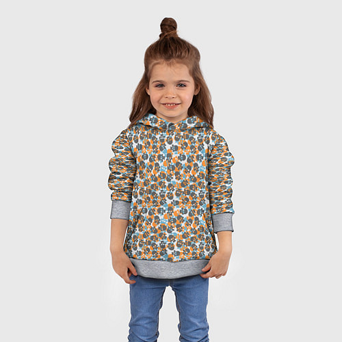Детская толстовка Череп с ушами / 3D-Меланж – фото 4